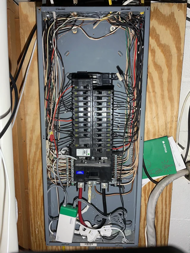 Electrical panel upgrade in an older home by an electrician serving Scarborough, ME